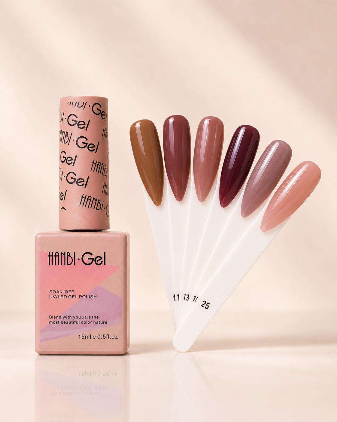 CHOCO IMG Oje Semipermanente Translucide Chocolate Nude Hanbi 15 ml - imagine 1