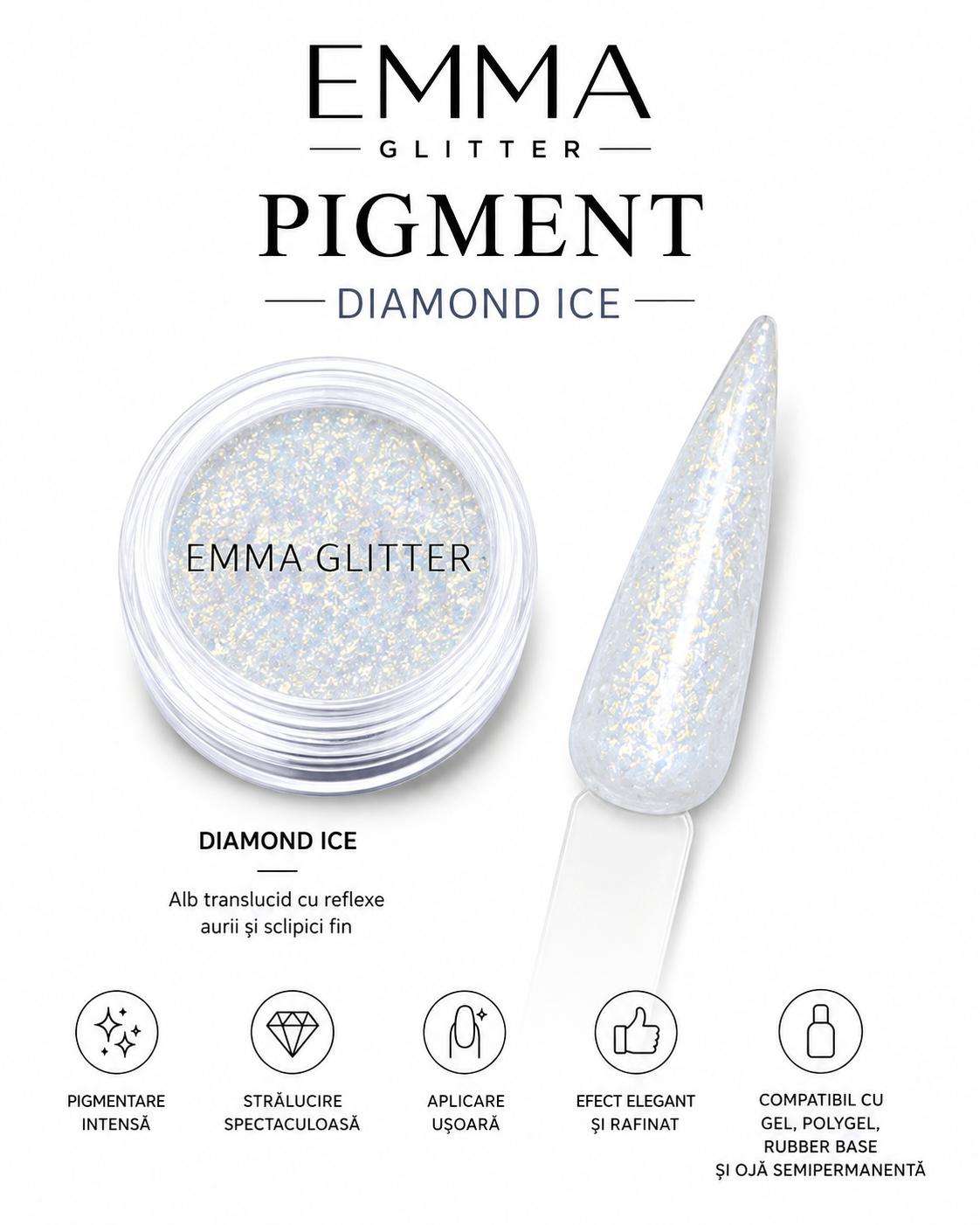 FLAKES AURORA Emma Glitter Aurora Flakes-Fulgi Decorativi Pentru Unghii - imagine 1