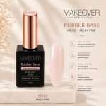 Rubber Base Makeover Milky Pink Collection cu Nylon Fiber - imagine 3