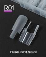 Set 120 Tipsuri Dual Forms Reutilizabile Rocket Patrat Scurt,15 marimi - imagine 2