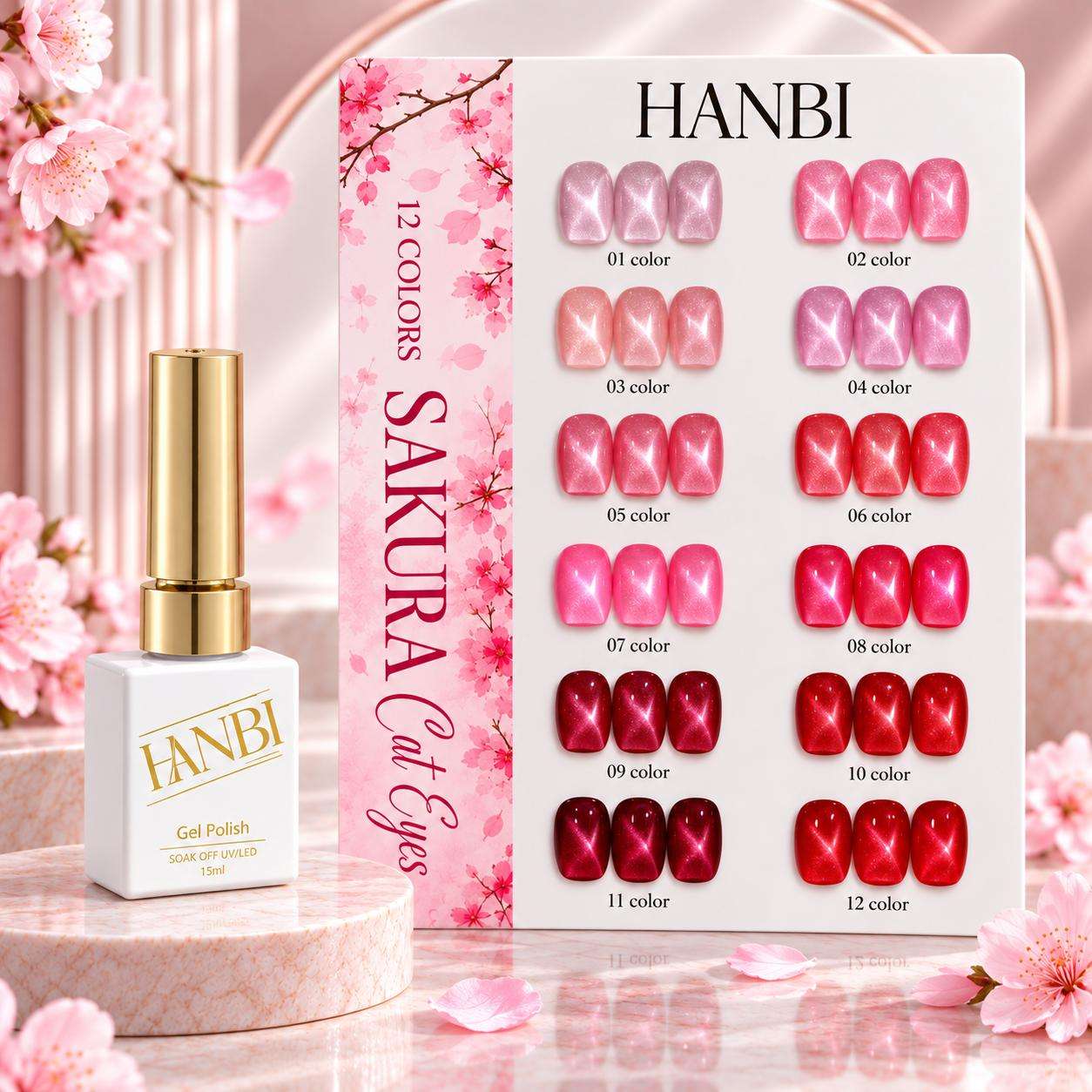 SAKURA Oja Semipermanenta Hanbi Sakura Cat Eye - imagine 1