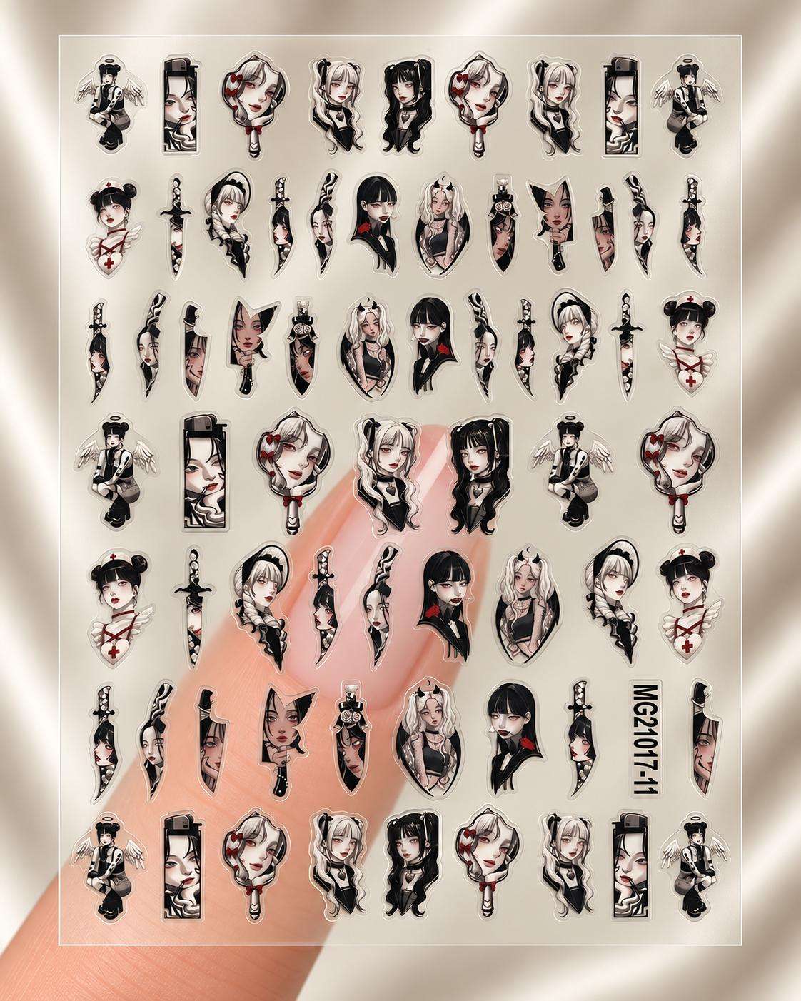 abt mg -11 Stikere Unghii-Abtibilduri Nail Art Fete MG-11 - imagine 1