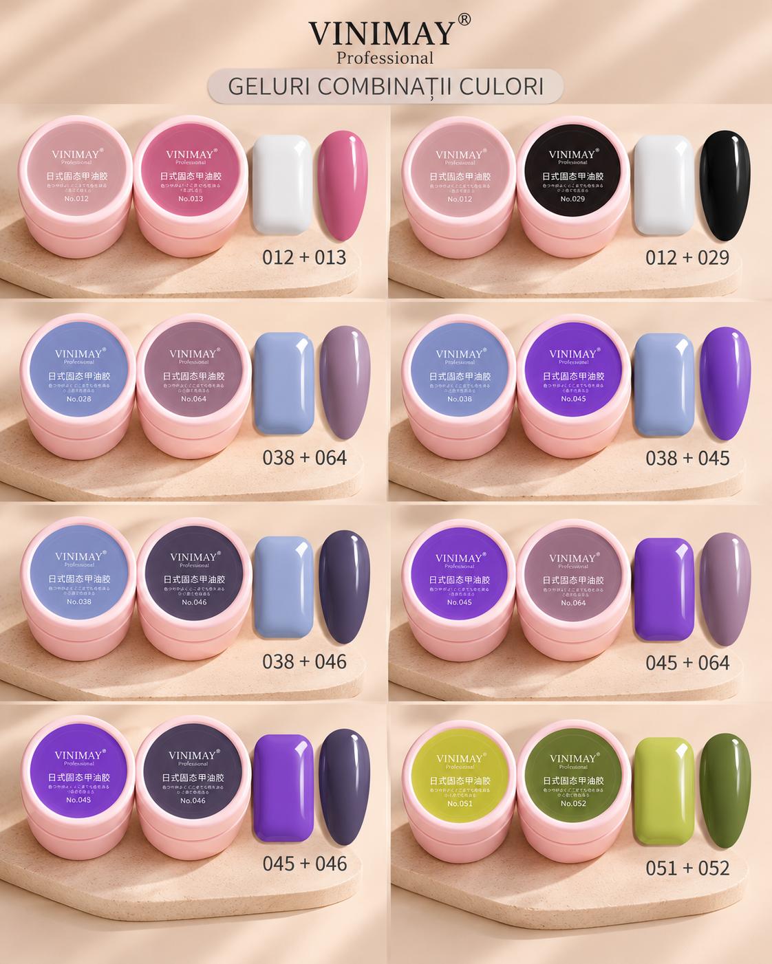 GEL VINI COMBINATIE 2 CULORI Geluri UV Soak Off Vinimay,5ml-Set 2Culori - imagine 1