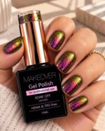 Oja Semipermanenta Makeover Profesionala Dark Opal,Multichrome,15ml - imagine 2